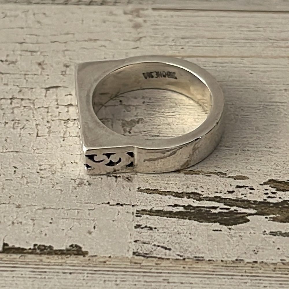 Lois Hill Silver Scroll Stacking Ring. - image 6